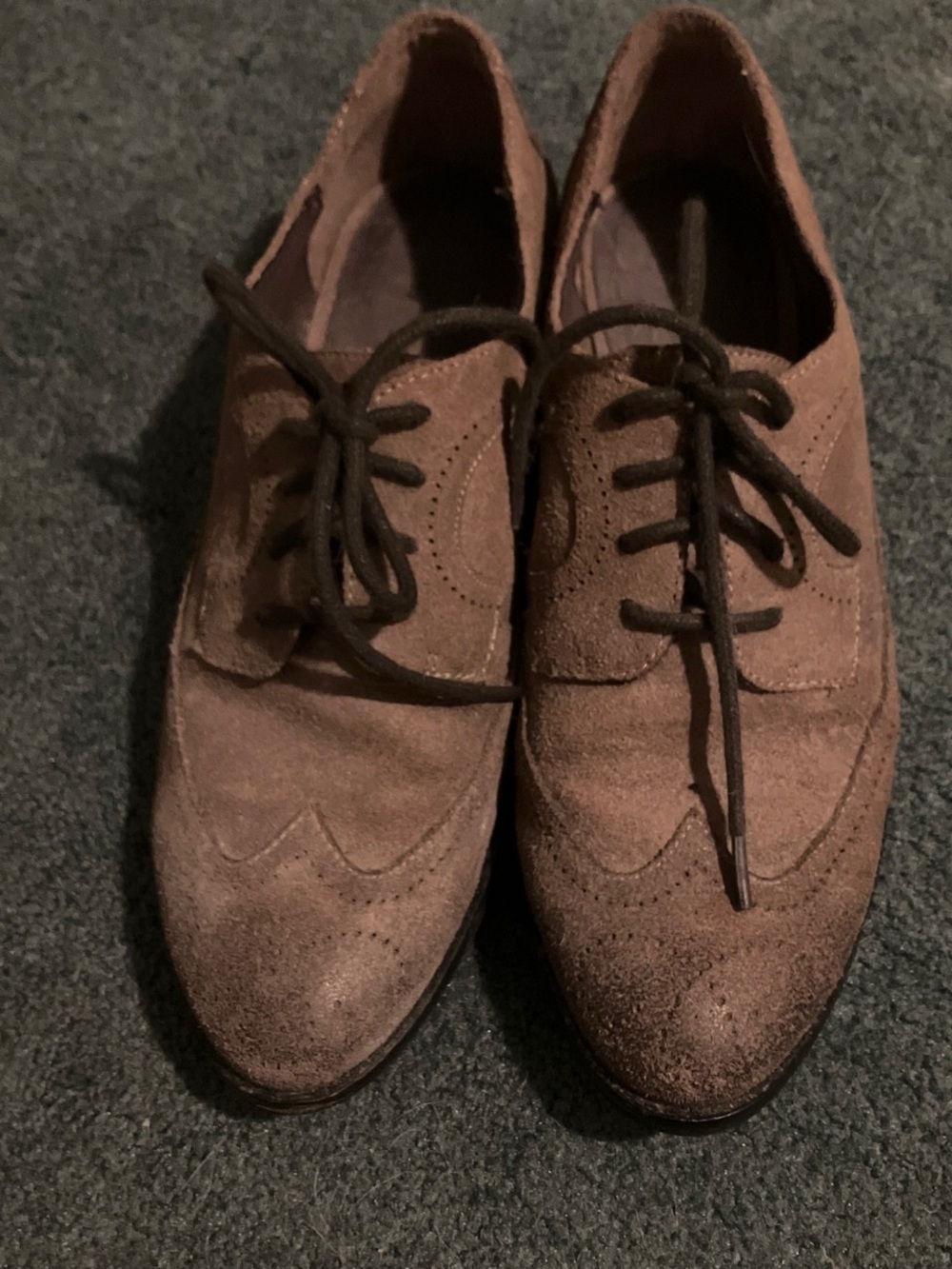 Modcloth Brown Suede Wingtip Oxfords